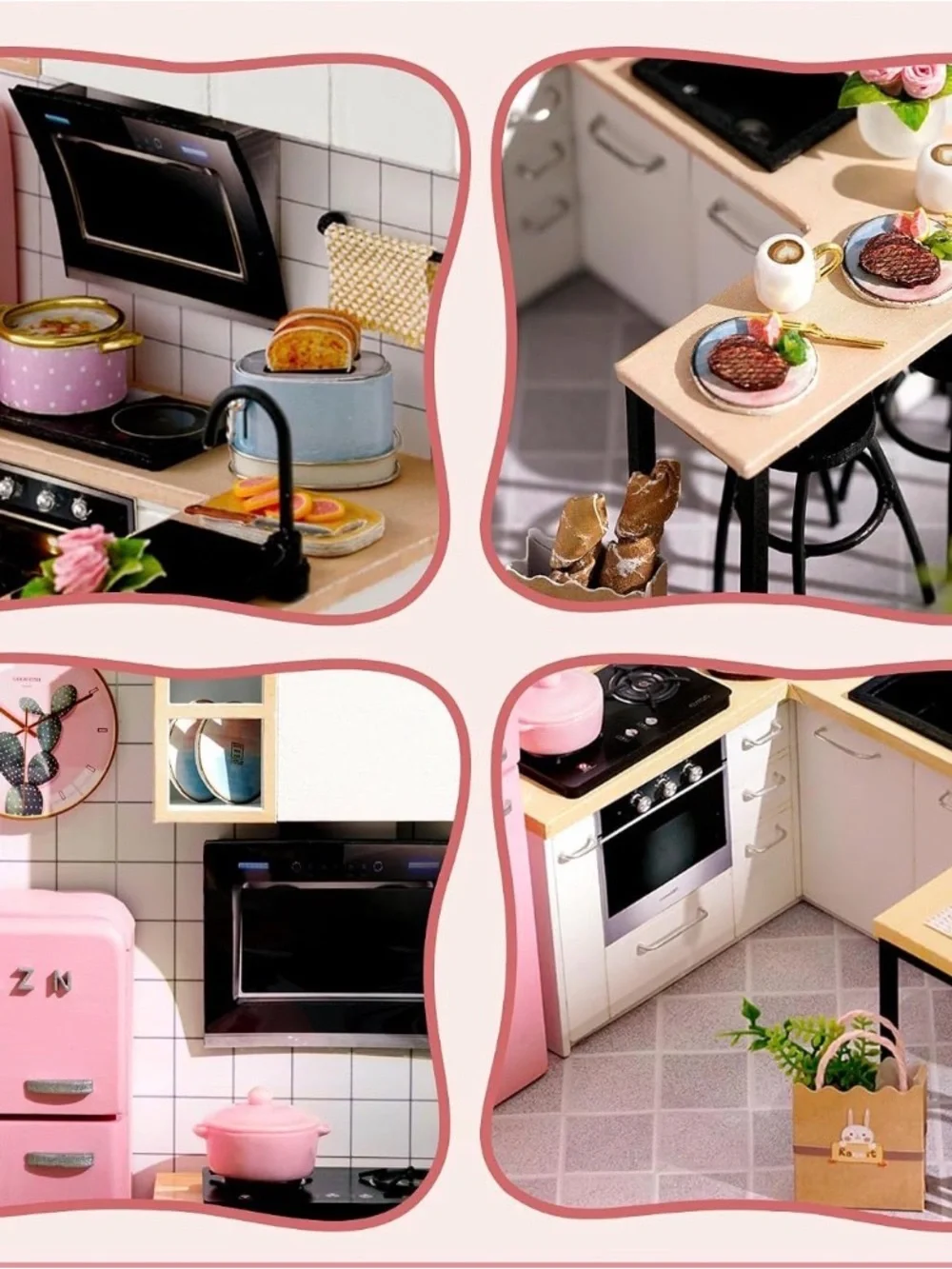 Taste of Life: Corner of Happiness Miniature Kitchen Diorama (NWOT)